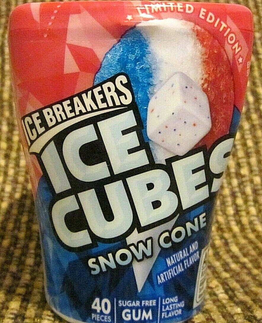 New Ice Breakers Cubes Summer Snow Cone Glitter Gum Limited Edition