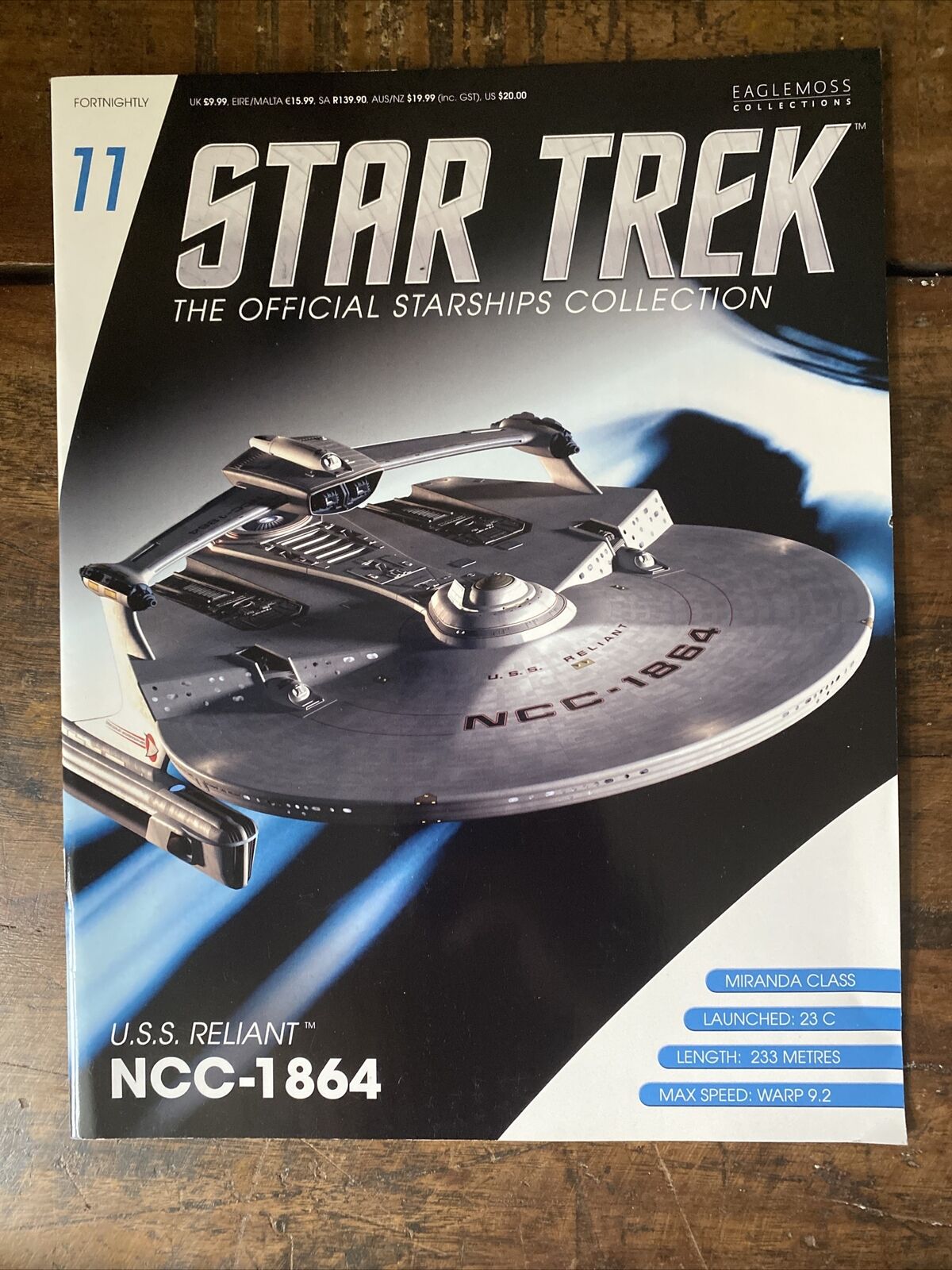 Eaglemoss Collectibles STAR TREK U.S.S. Reliant NCC-1864 #11 W Magazine NEW