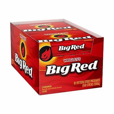 Wrigley's Big Red Chewing Gum Cinnamon Flavor Fresh Breath 15 Sticks ...