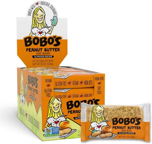 Bobo's Oat Bars PEANUT BUTTER 3 Oz X 12 Bars Gluten Free