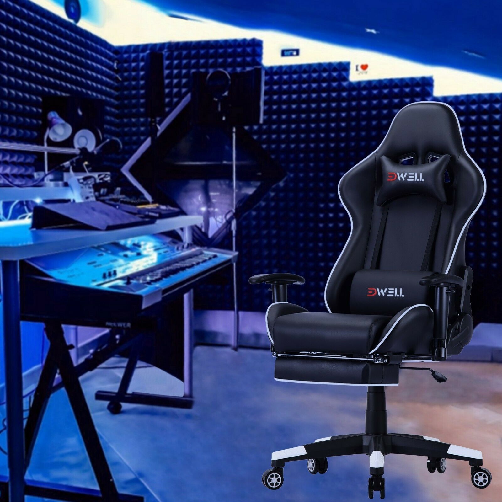 High Back Chair Office Chair Ergonomic Computer Gaming Chair Height ...