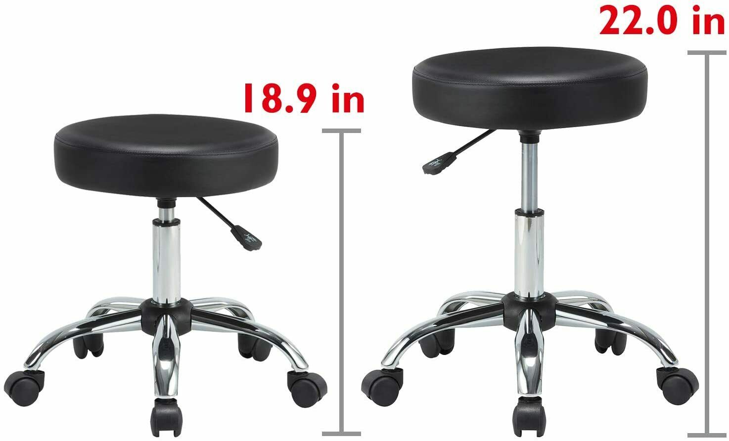 KLASIKA Rolling Drafting Stool Chair With Height Adjustable Base For Office