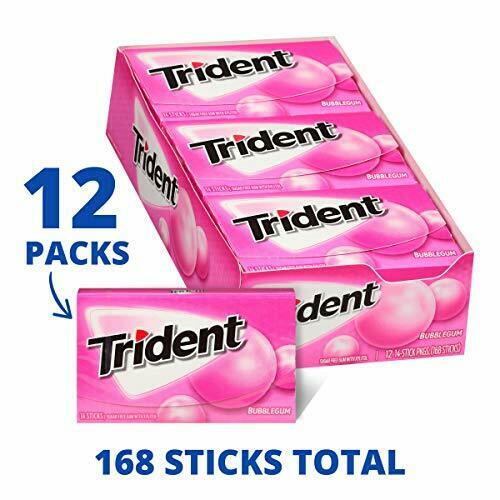 Trident Bubblegum Sugar Free Gum 12 Packs Of 14 Pieces 168 Total Pieces