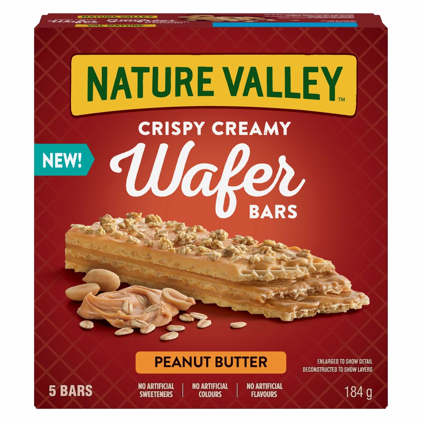 Nature Valley Creamy Wafer Bars Peanut Butter 5 Ct Per Box 184g65 Oz 