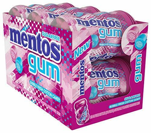 Mentos Sugar-Free Chewing Gum With Xylitol, Bubble Fresh Cotton Candy ...