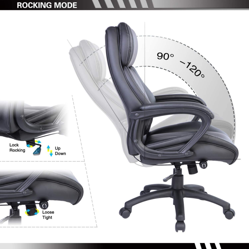 Bowthy Big And Tall Executive Office Chair 400lbs Computer Ergonomic